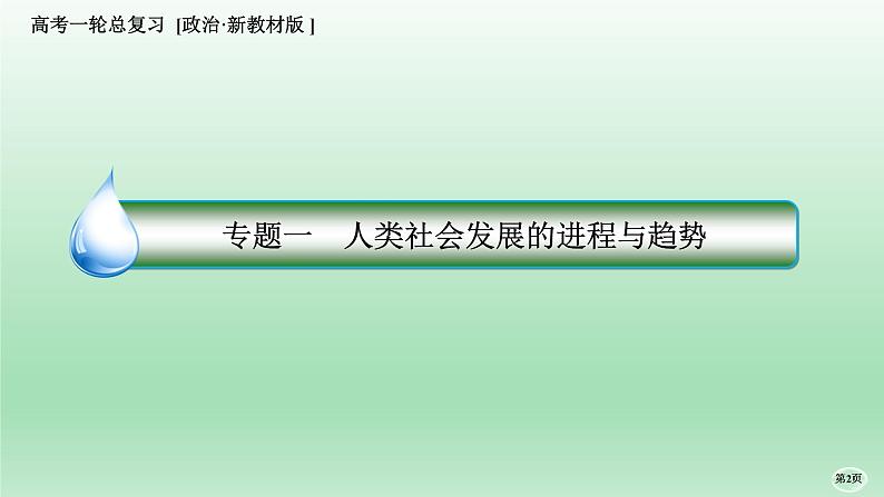 部编版高中政治高考一轮复习第一课社会主义从空想到科学、从理论到实践的发展课件第2页