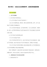 高考核心考点1  社会主义从空想到科学、从理论到实践的发展-高考政治一轮复习全考点核心知识梳理＋对点练习（统编版）