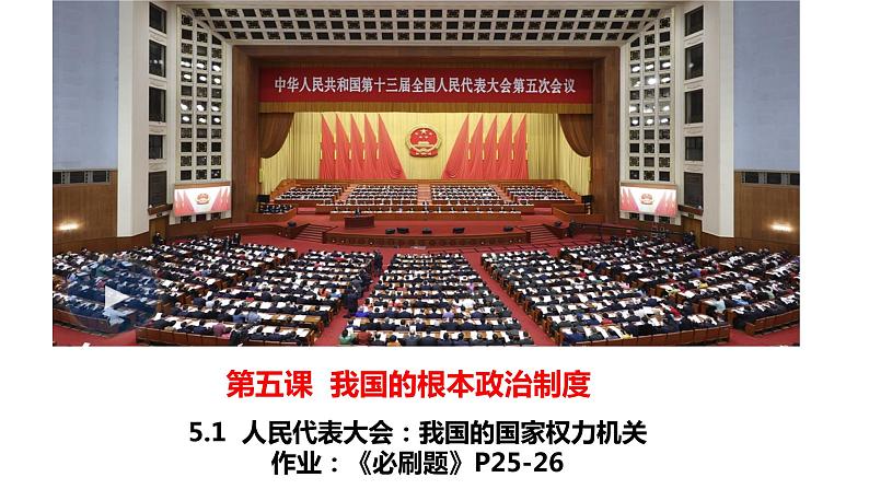 5.1人民代表大会 我国的国家权力机关 课件2 必修三政治与法治第1页