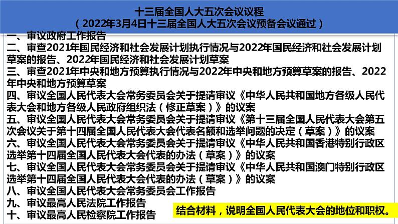 5.1人民代表大会 我国的国家权力机关 课件4 必修三政治与法治第8页