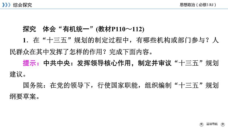 综合探究三 坚持党的领导、人民当家作主、依法治国的有机统一 课件 8必修三政治与法治第5页