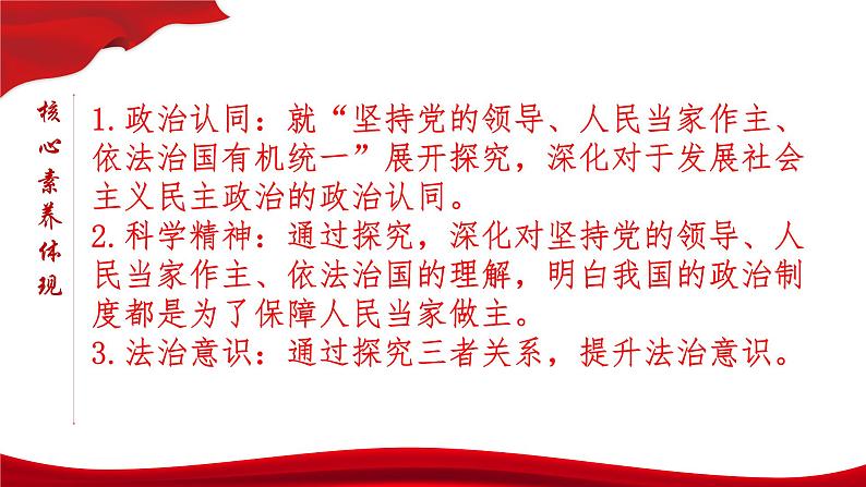 综合探究三 坚持党的领导、人民当家作主、依法治国的有机统一 课件 3必修三政治与法治03