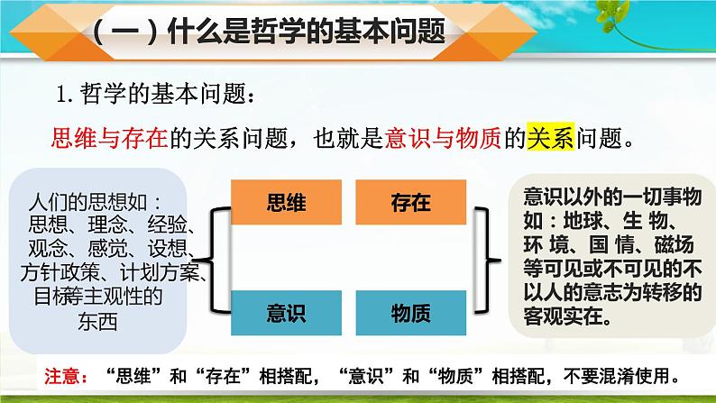 1.2 哲学的基本问题 课件 10必修四哲学与文化第4页