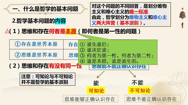 1.2 哲学的基本问题 课件 6必修四哲学与文化07