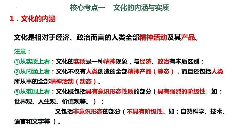 2023届高考政治人教版必修三 文化与生活第一课文化与社会 课件07