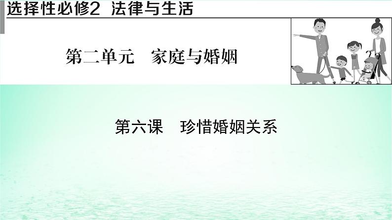 2023版新教材高考政治一轮总复习第二单元家庭与婚姻第6课珍惜婚姻关系课件部编版选择性必修201