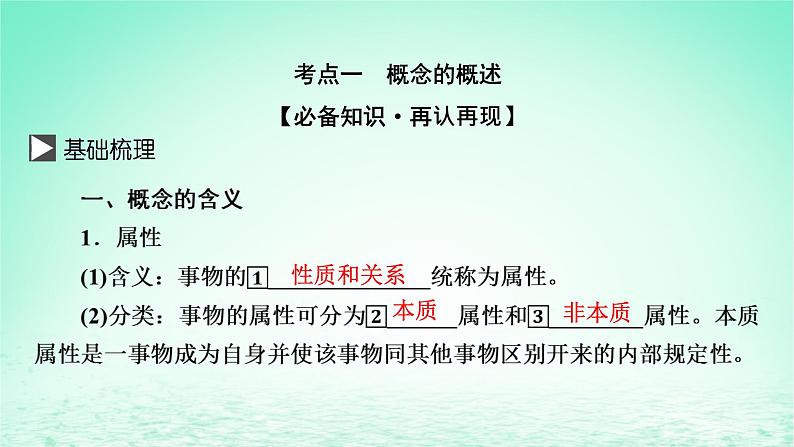 2023版新教材高考政治一轮总复习第二单元遵循逻辑思维规则第4课准备把握概念课件部编版选择性必修3第3页