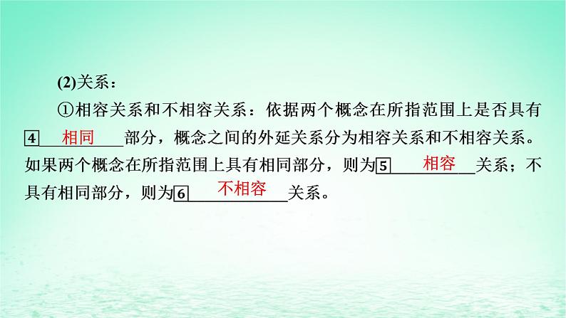 2023版新教材高考政治一轮总复习第二单元遵循逻辑思维规则第4课准备把握概念课件部编版选择性必修3第7页