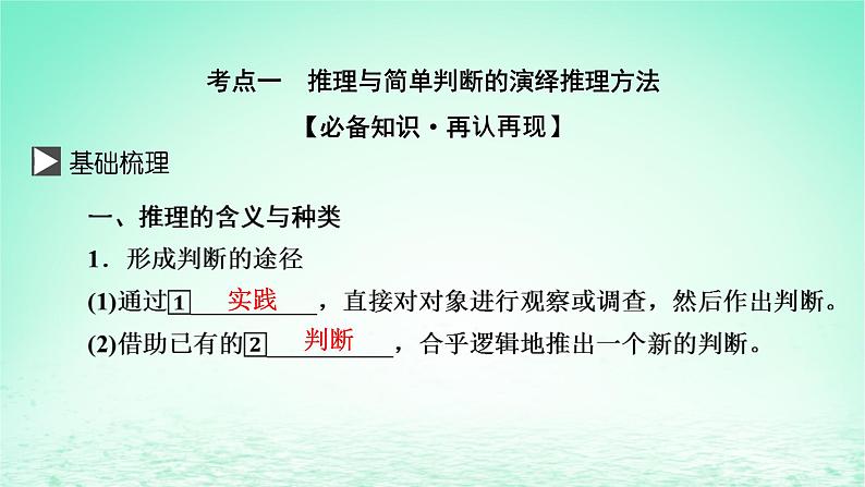 2023版新教材高考政治一轮总复习第二单元遵循逻辑思维规则第6课掌握演绎推理方法课件部编版选择性必修3第3页