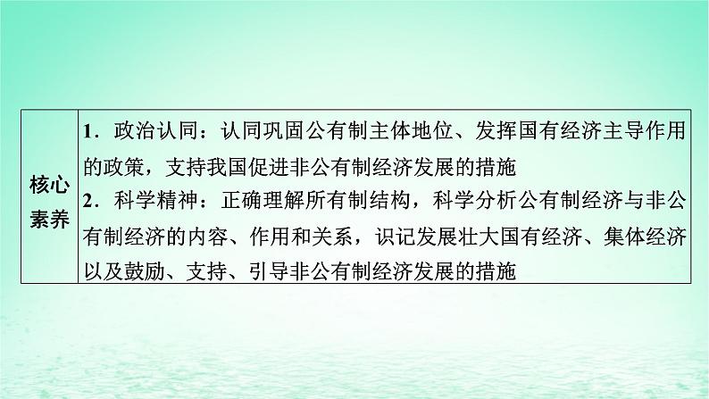 2023版新教材高考政治一轮总复习第一单元生产资料所有制与经济体制第1课我国的生产资料所有制课件部编版必修203