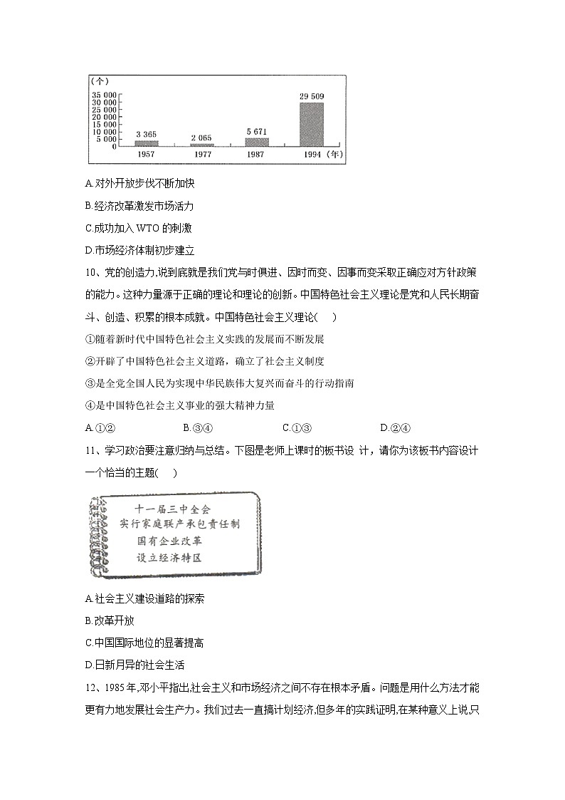 高中政治必修一 2019-2020学年新基础练习3.1伟大的改革开放03