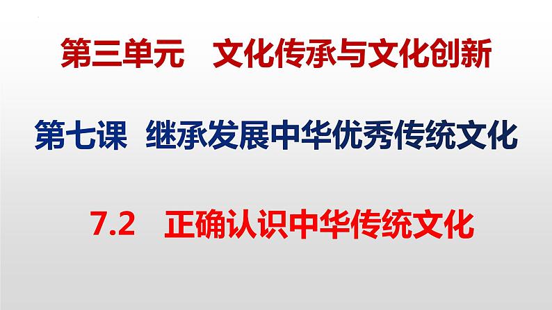 7.2 正确认识中华传统文化 课件6必修四哲学与文化第3页