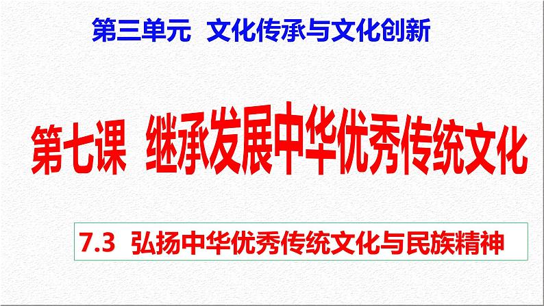 7.3  弘扬中华优秀传统文化与民族精神 课件10 必修四哲学与文化03