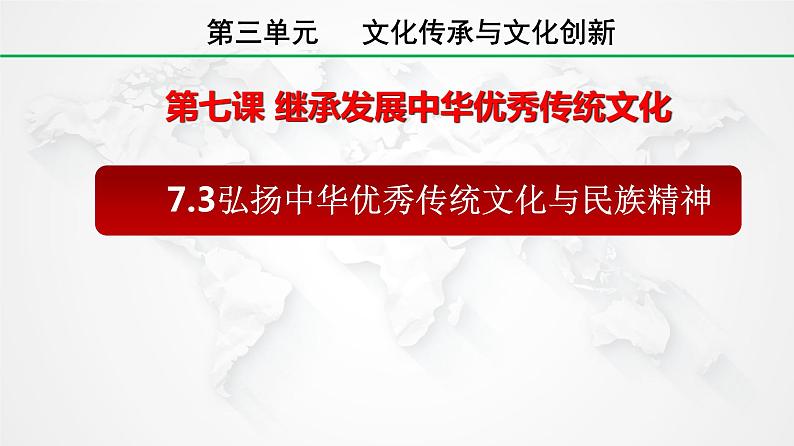 7.3  弘扬中华优秀传统文化与民族精神 课件16 必修四哲学与文化第1页