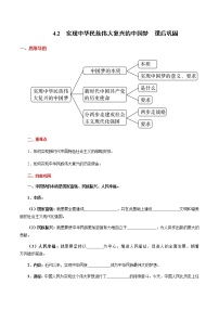 高中政治 (道德与法治)人教统编版必修1 中国特色社会主义实现中华民族伟大复兴的中国梦学案设计