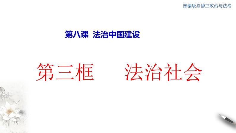 高中政治必修三 8.3 法治社会 课件(共25张)01