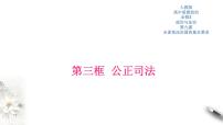 高中政治 (道德与法治)人教统编版必修3 政治与法治公正司法示范课课件ppt