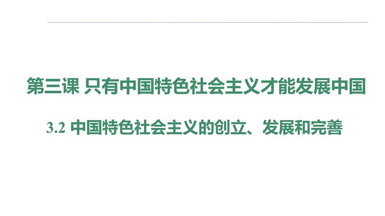 3.2中国特色社会主义的创立、发展和完善 课件-2022-2023学年高中政治统编版必修一中国特色社会主义第1页