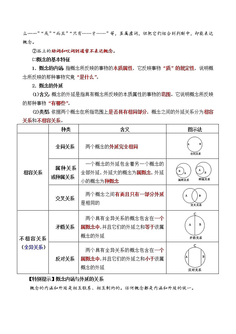 高中政治选修三  第四课 准确把握概念必背知识清单02