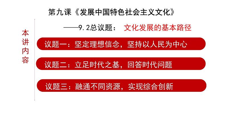 9.2 文化发展的基本路径 课件-2021-2022学年高中政治【新教材】统编版（2019）必修四第1页