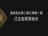 3.1订立合同学问大 课件-2022-2023学年高中政治统编版选择性必修二法律与生活