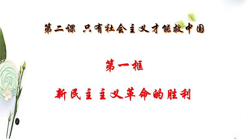 2.1新民主主义革命的胜利 课件-2022-2023学年高中政治统编版必修一中国特色社会主义第2页