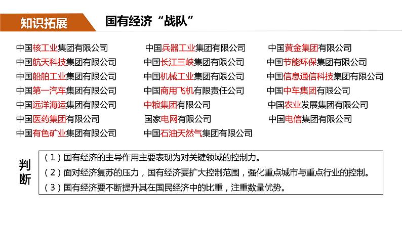 第一课 我国的生产资料所有制 课件-2023届高考政治一轮复习统编版必修二经济与社会第7页