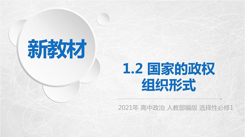 1.2 国家的政权组织形式 课件 高中政治 人教部编版 选择性必修1第1页