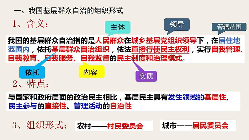 6.3基层群众自治制度 课件-2022-2023学年高中政治统编版必修三政治与法治04