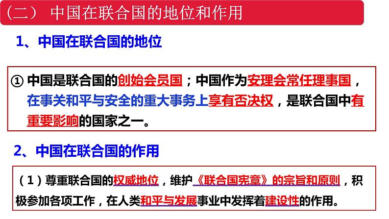 第九课 中国与国际组织 复习课件-2023届高考政治一轮复习统编版选择性必修一当代国际政治与经济06