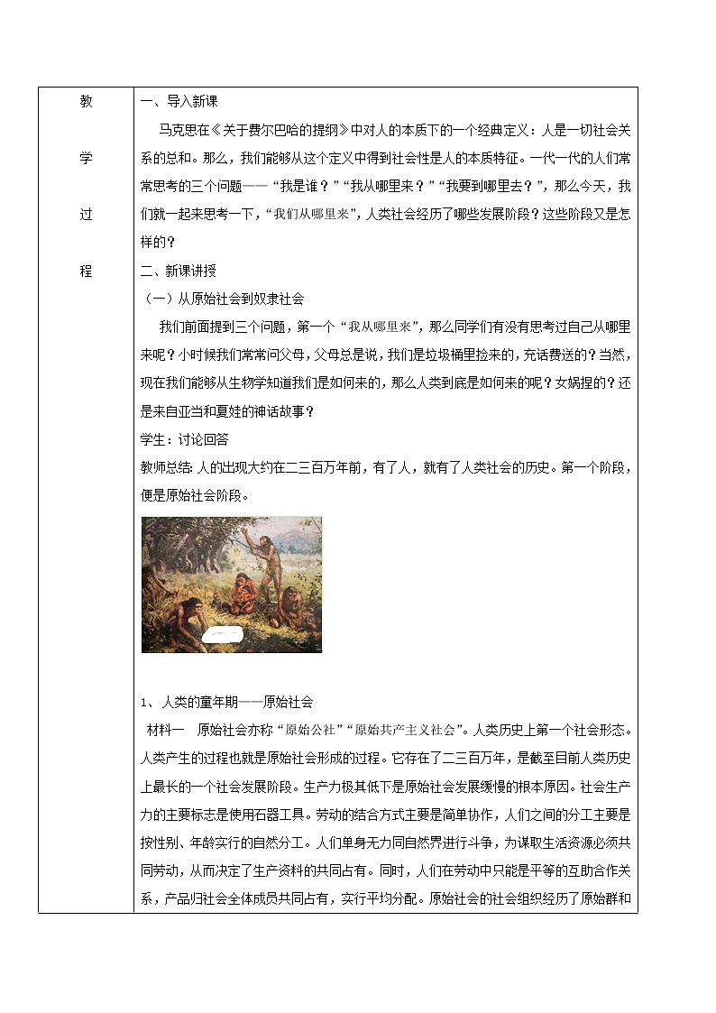 统编版高中政治必修一1.1原始社会的解体和阶级社会的演进第2页