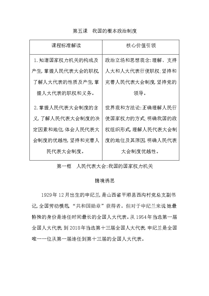 人教版高中思想政治必修3政治与法治第二单元人民当家作主课时作业+导学案+教学课件+检测试题01