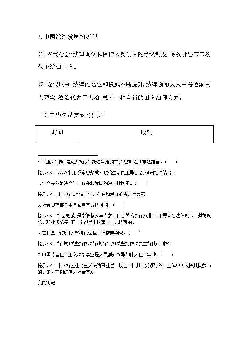 第一框　我国法治建设的历程第3页