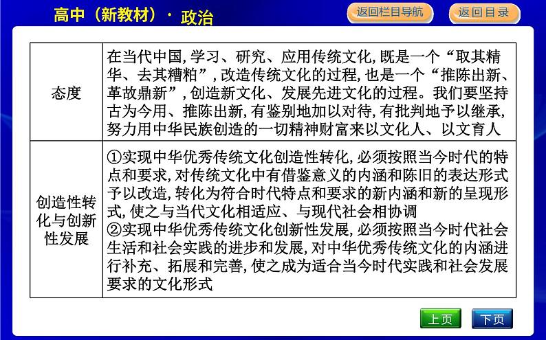 人教版高中思想政治必修4哲学与文化第三单元文化传承与文化创新课时作业+导学案+教学课件+检测试题06