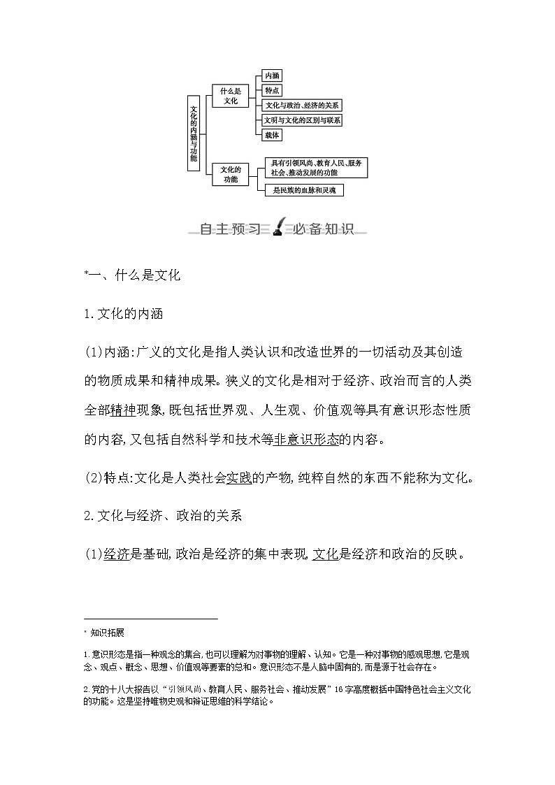 人教版高中思想政治必修4哲学与文化第三单元文化传承与文化创新课时作业+导学案+教学课件+检测试题03