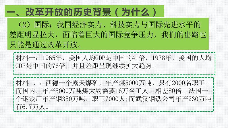 3.1伟大的改革开放课件-2022-2023学年高中政治统编版必修一中国特色社会主义04