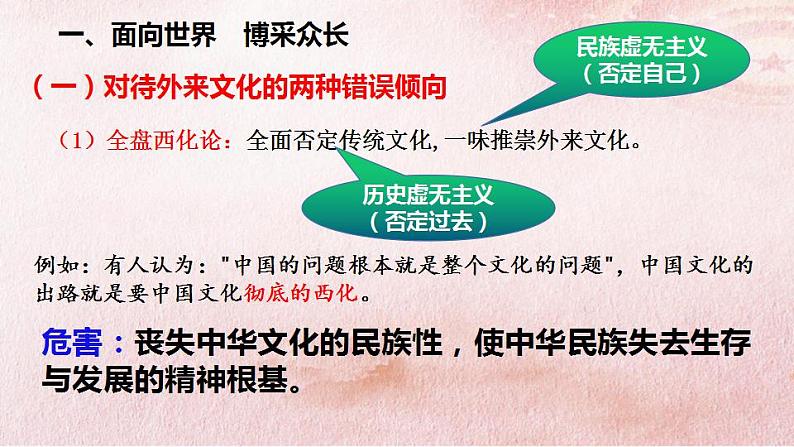 8.3正确对待外来文化 课件-2022-2023学年高中政治统编版必修四哲学与文化04