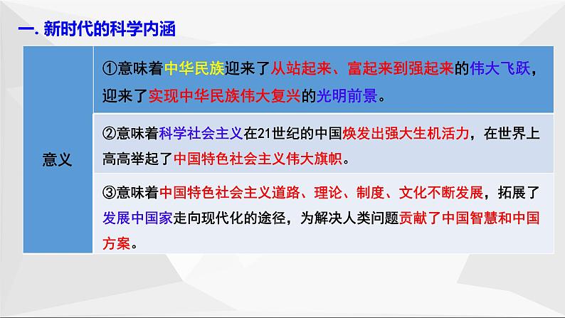 统编版高中政治必修一 第四课只有坚持和发展中国特色社会主义才能实现中华民族伟大复兴（复习课件）06