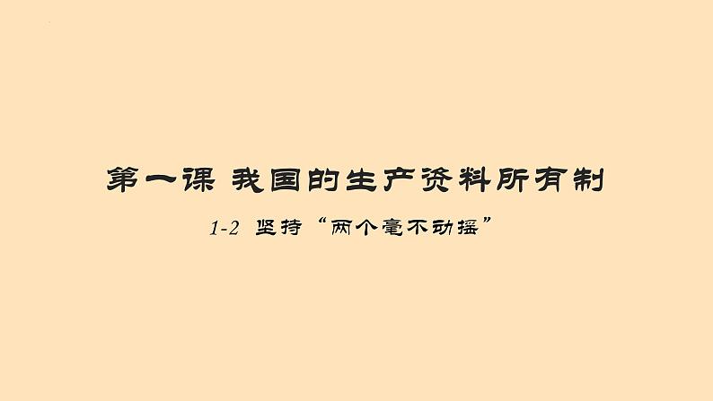 1.2 坚持“两个毫不动摇” 课件   统编版高中政治必修2 经济与社会第3页