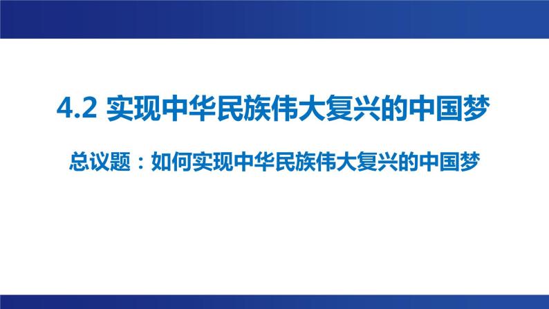 统编版高中政治必修一  4.2 实现中华民族伟大复兴的中国梦课件01