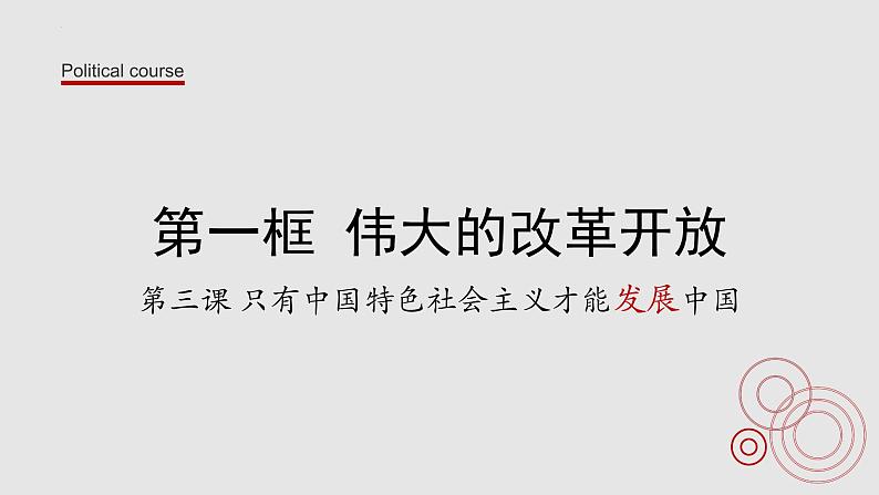 3.1 伟大的改革开放 课件-2022-2023学年高中政治统编版必修一中国特色社会主义第1页