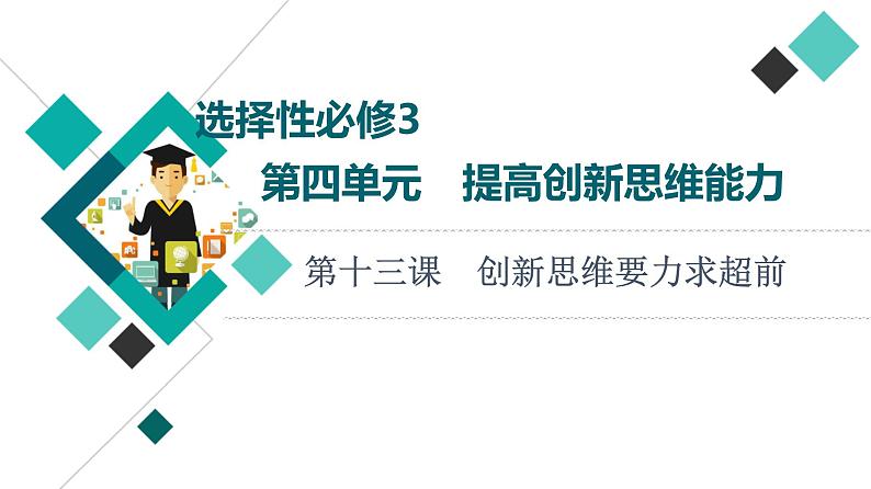 高考思想政治一轮总复习选择性必修3第4单元第13课创新思维要力求超前课件第1页