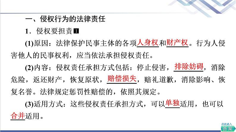 高考思想政治一轮总复习选择性必修2第1单元第4课侵权责任与权利界限课件04