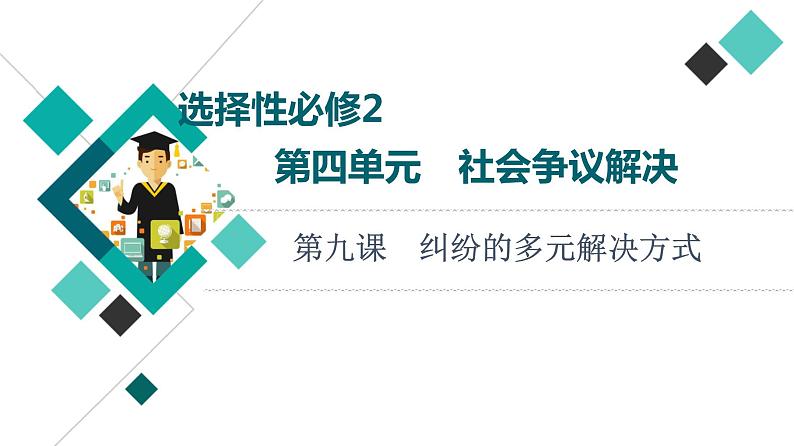 高考思想政治一轮总复习选择性必修2第4单元第9课纠纷的多元解决方式课件01