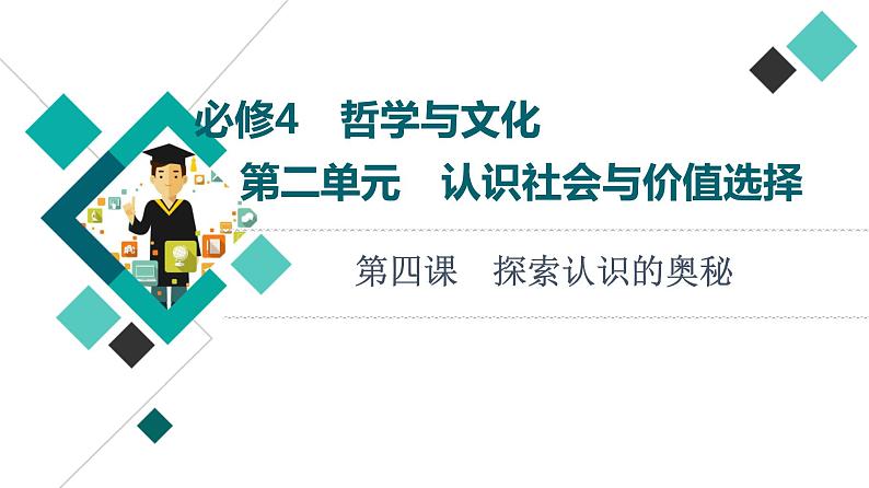 高考思想政治一轮总复习必修4第2单元第4课探索认识的奥秘课件01