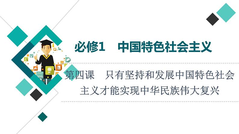 高考思想政治一轮总复习必修1第4课只有坚持和发展中国特色社会主义才能实现中华民族伟大复兴课件01