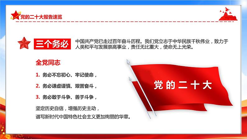 二十大报告学习主题----高举中国特色社会主义伟大旗帜，为全面建设社会主义现代化国家而团结奋斗02