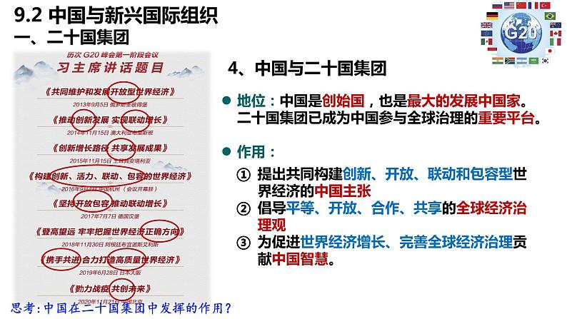 9.2中国与新兴国际组织课件第4页