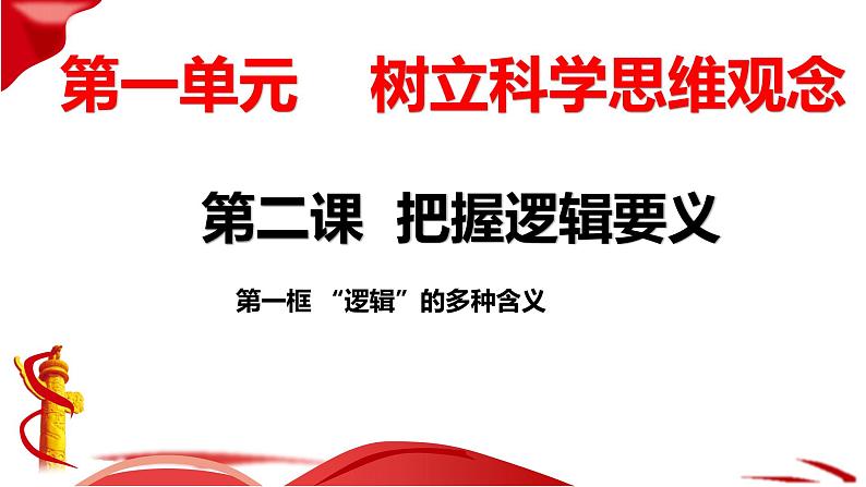 第二课 把握逻辑要义 课件-2022-2023学年高中政治统编版选择性必修三逻辑与思维03