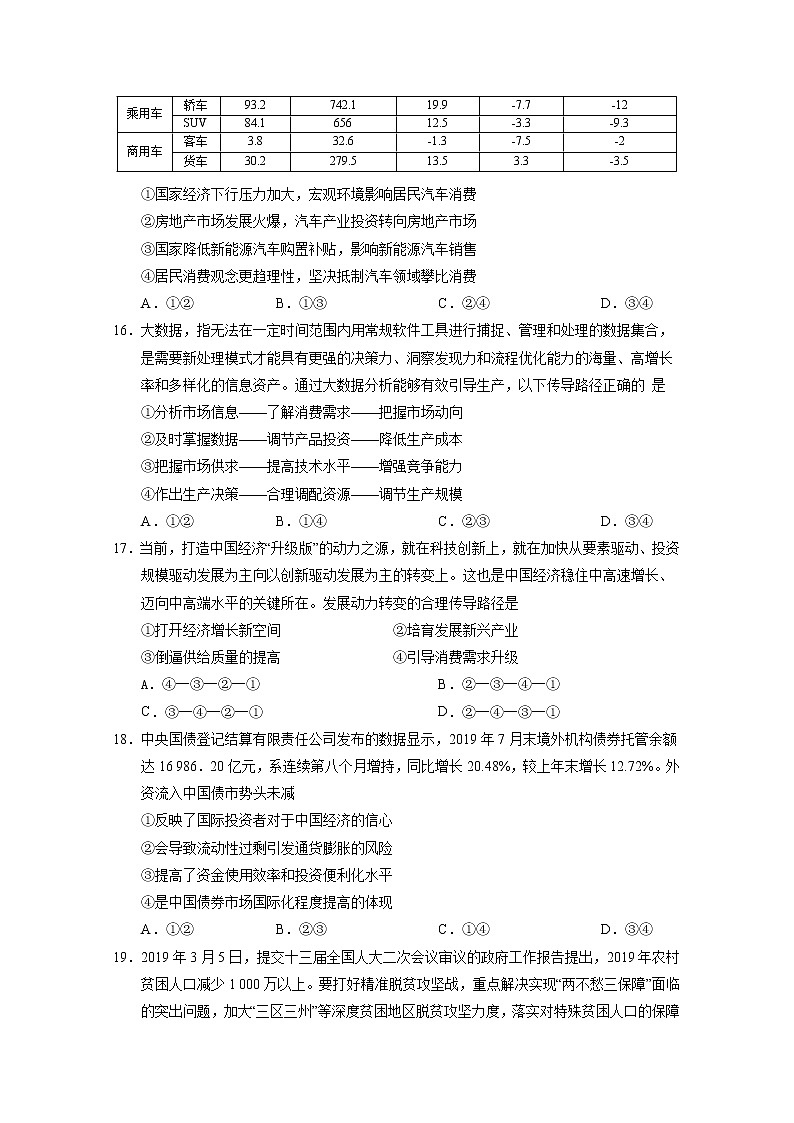 2021宁夏大学附中高三上学期第三次月考政治试卷含答案第2页